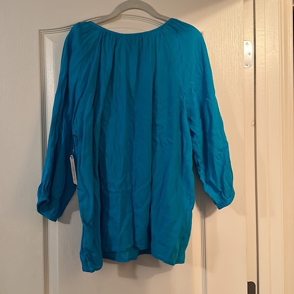 NWT St. John’s Bay women’s shirt teal blue 2X - Picture 6 of 6